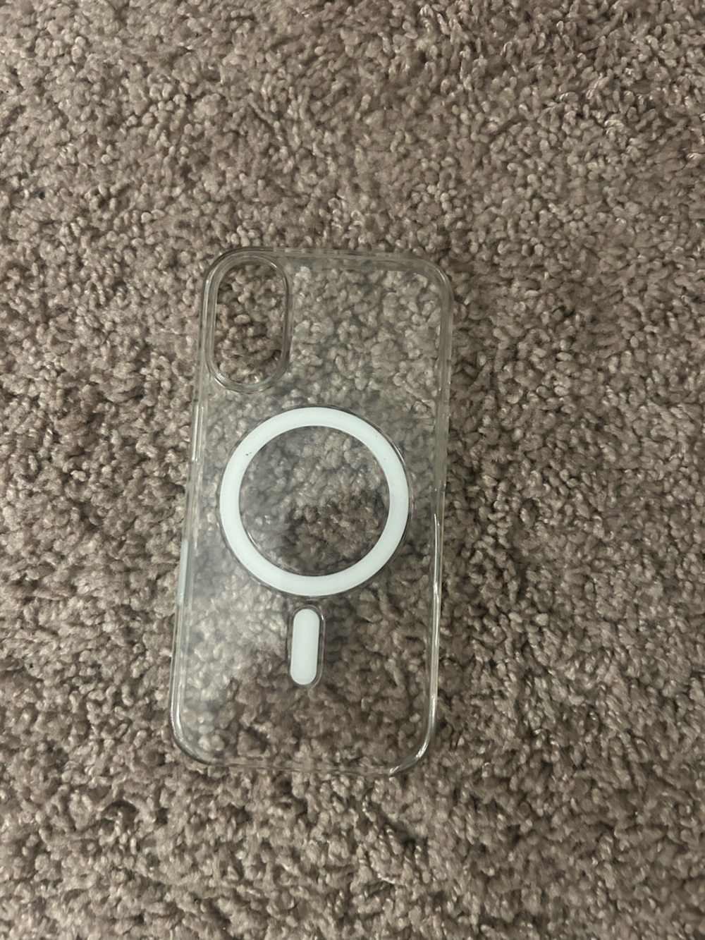 Clear MagSafe-Compatible iPhone 16 Case with White Ring